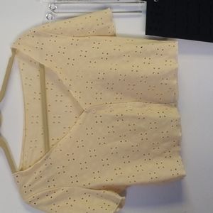Yellow plus size crop top